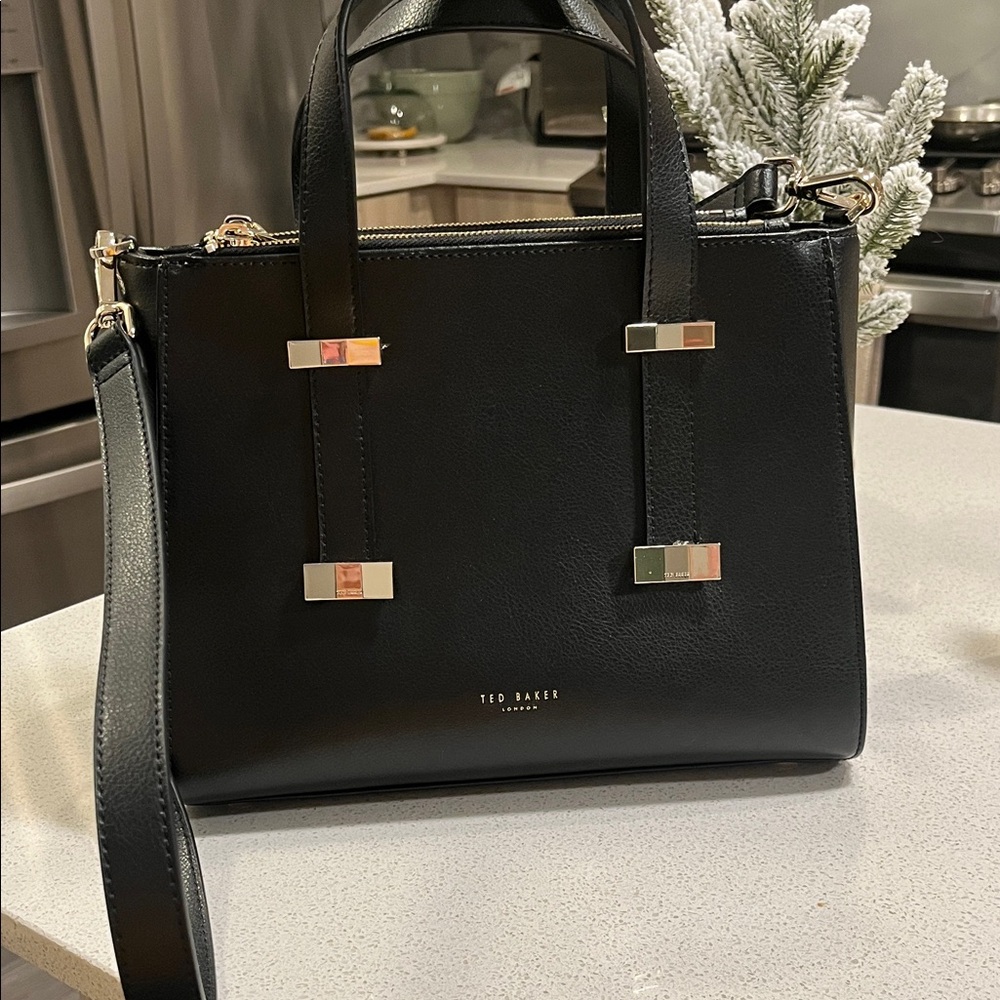 Ted Baker Black Tote with Gold Accents